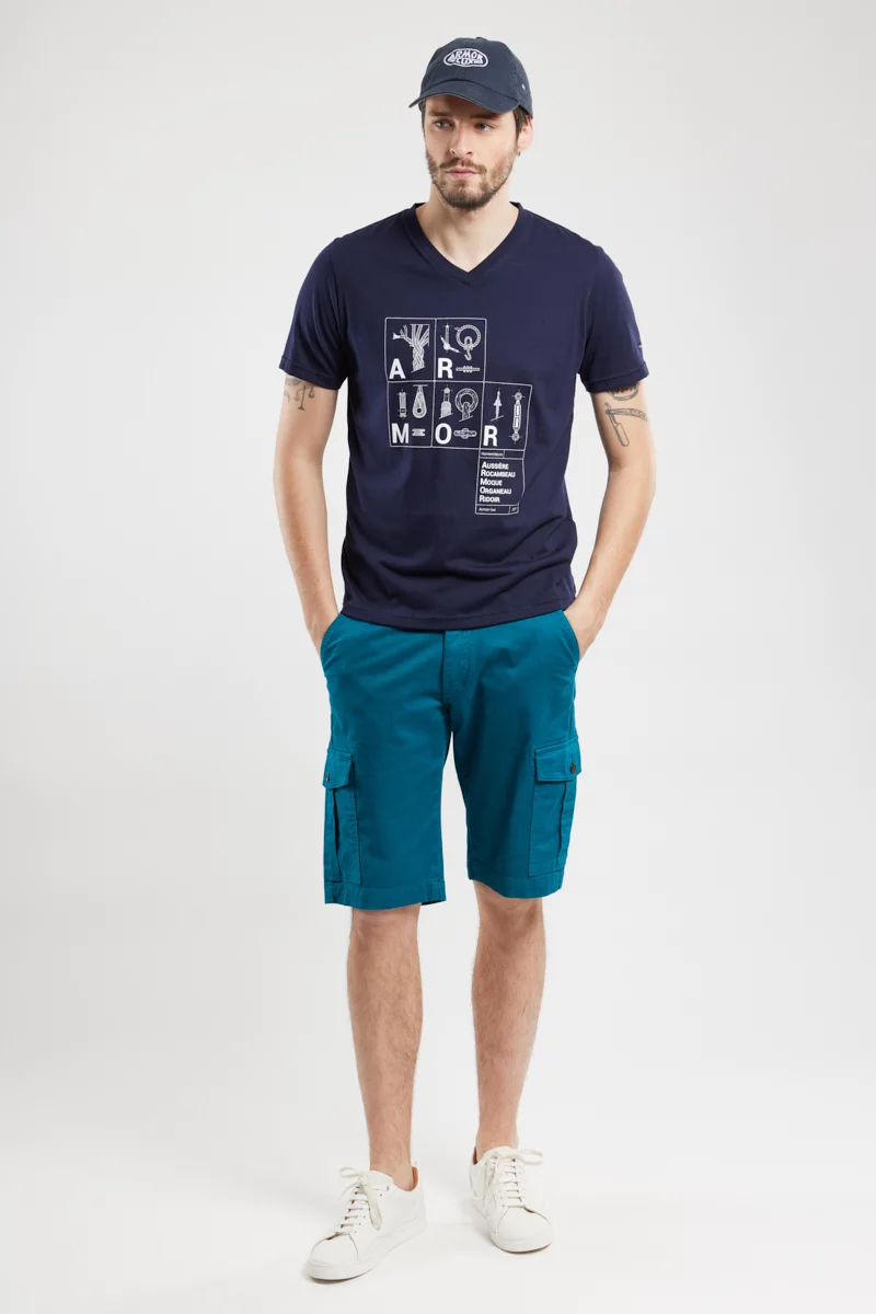 Bermuda cargo - coton | Deep Lagoon