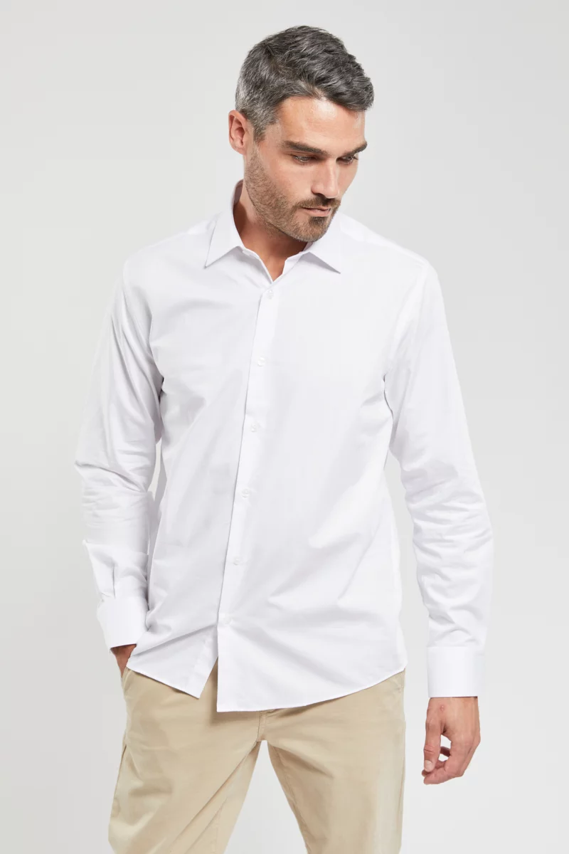 Chemise à motif coupe ajustée - coton