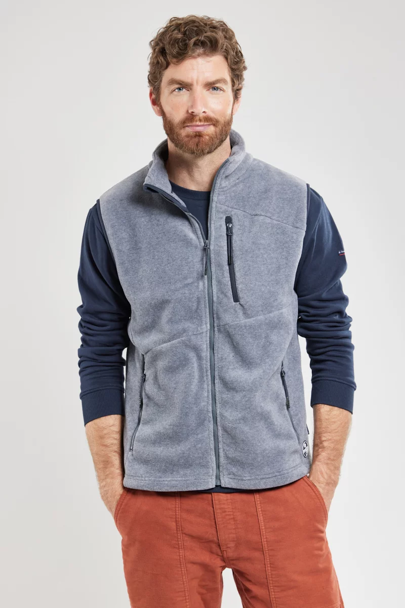 Veste polaire sans manches PAIMPOL | GRIS CHINE