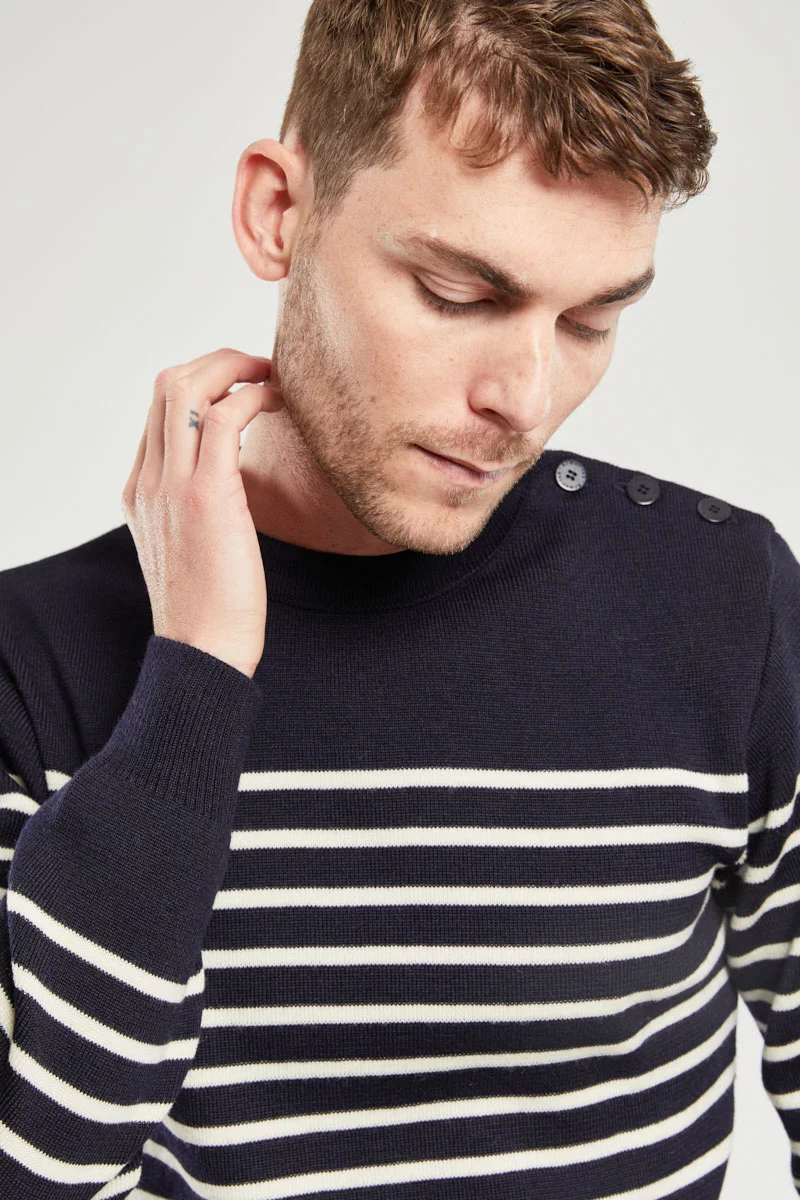 Pull marin rayé