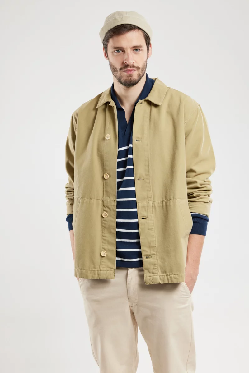 Veste pêcheur - coton canvas | Pale Olive