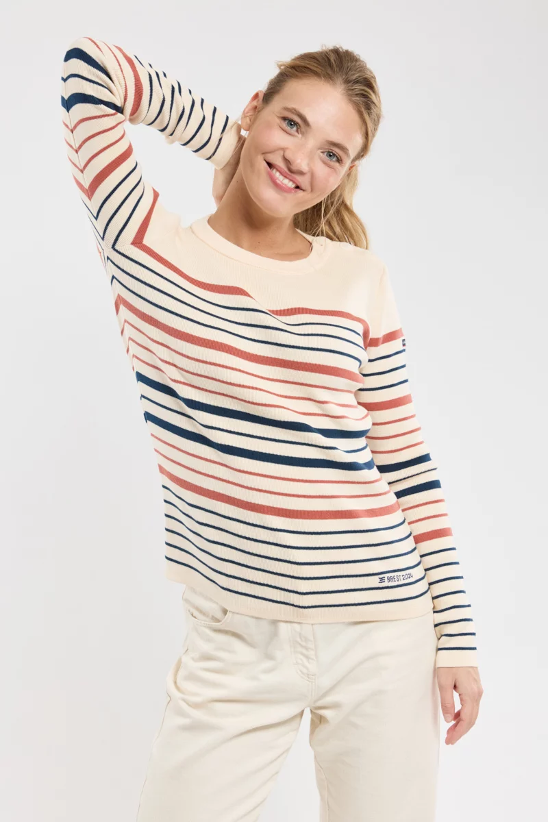 Pull marin rayé - Femme