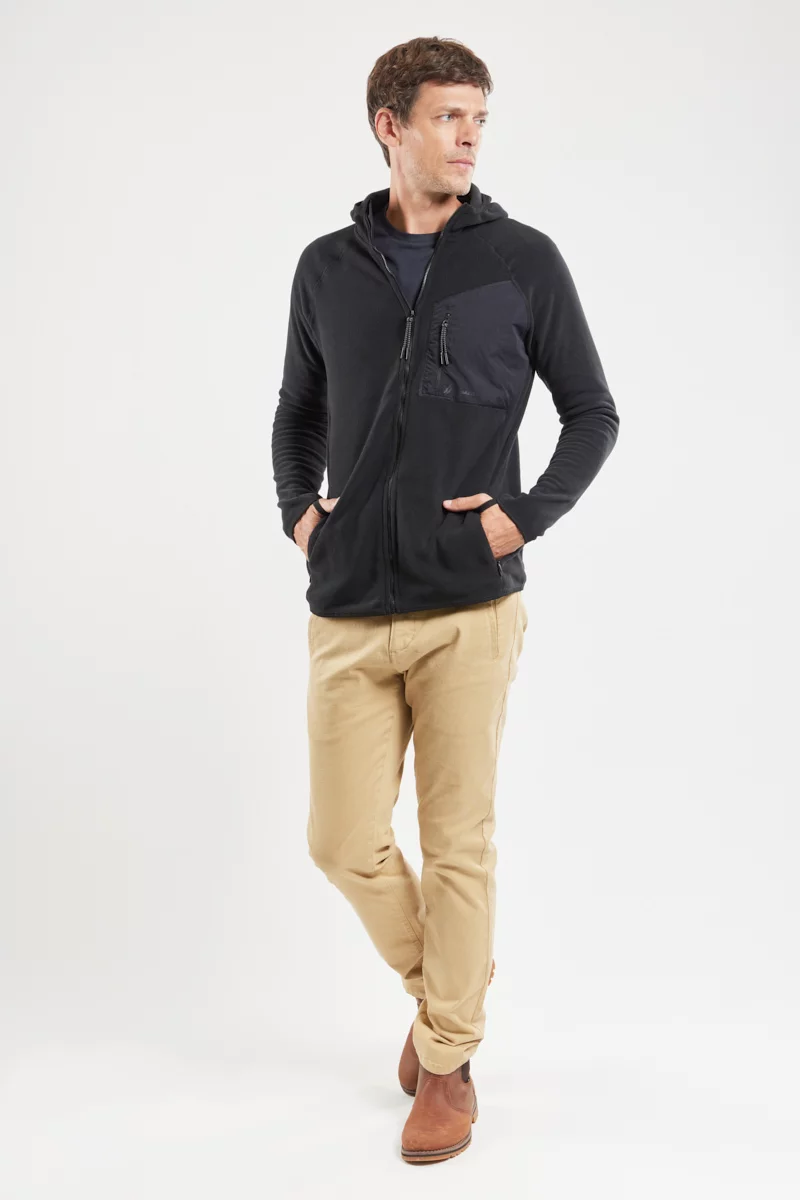 Veste polaire à capuche PLOUHA | NOIR