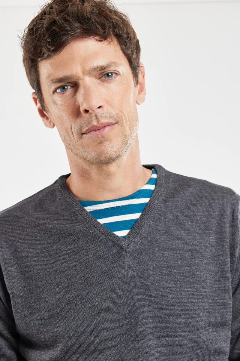 Pull col V - laine