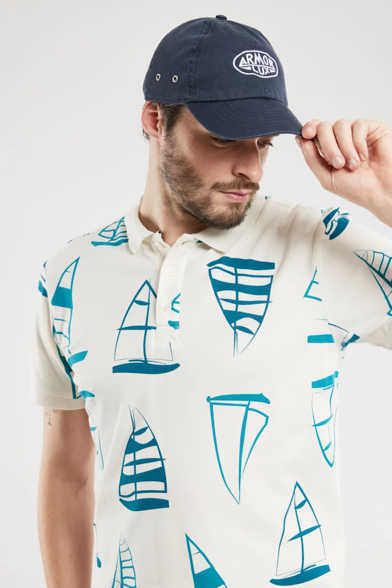 Polo motifs bateaux - coton piqué