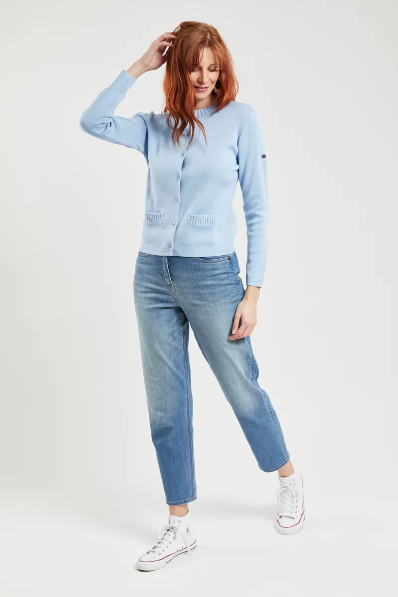Cardigan col rond - Laine et acrylique