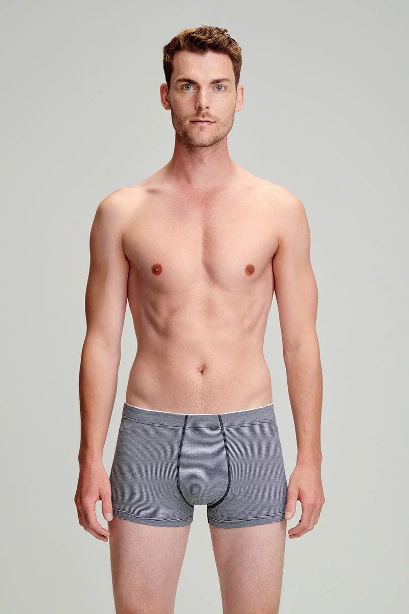 Boxer fines rayures - coton léger biologique