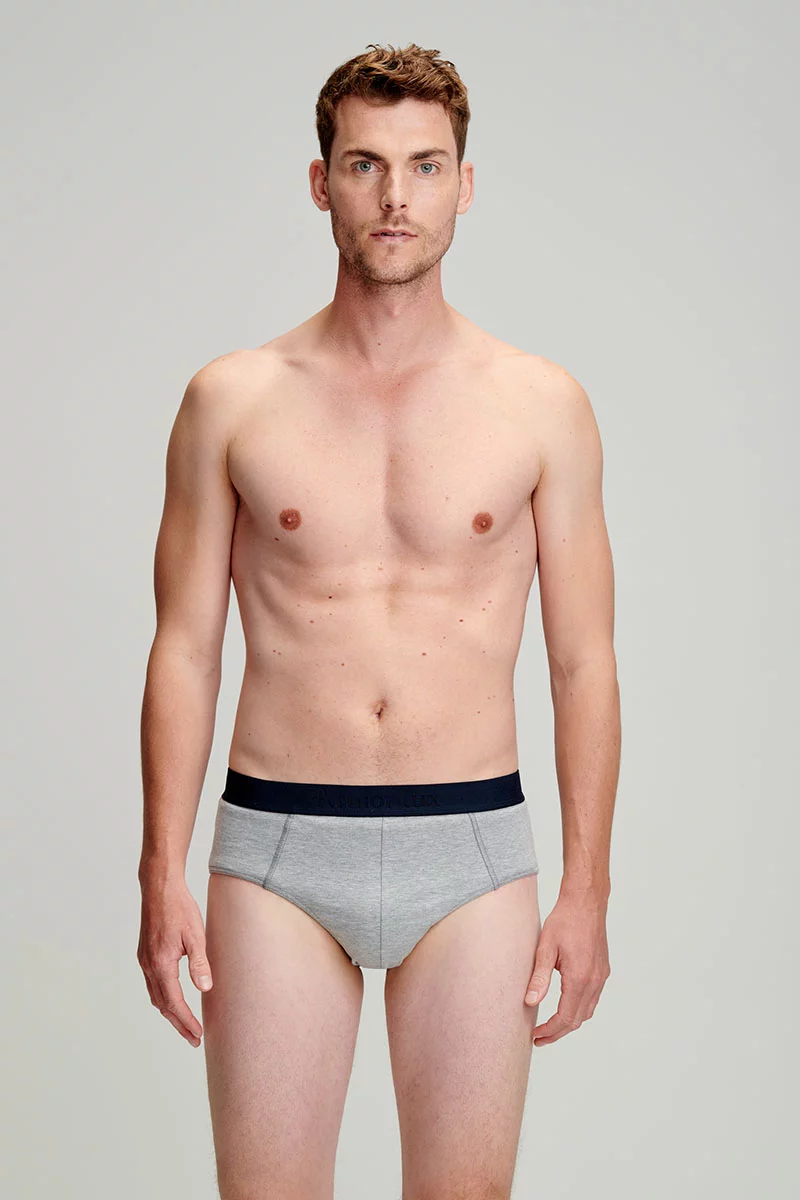 Slip uni - coton léger biologique | Gris Chiné Médium