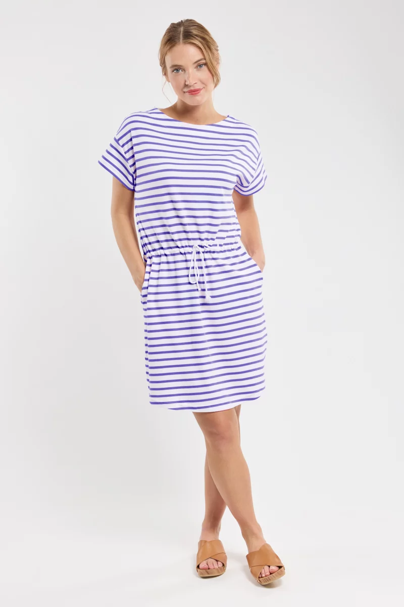 Robe de plage rayée - coton léger