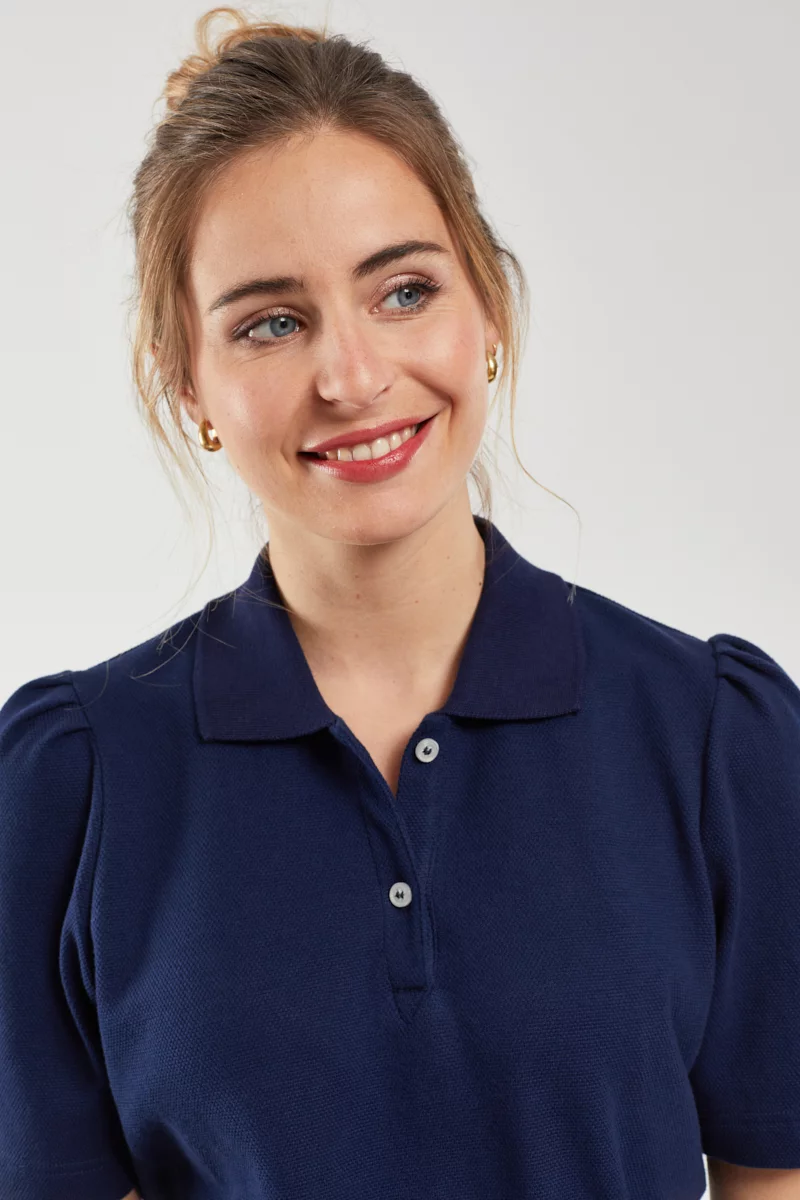 Polo manches bouffantes - coton