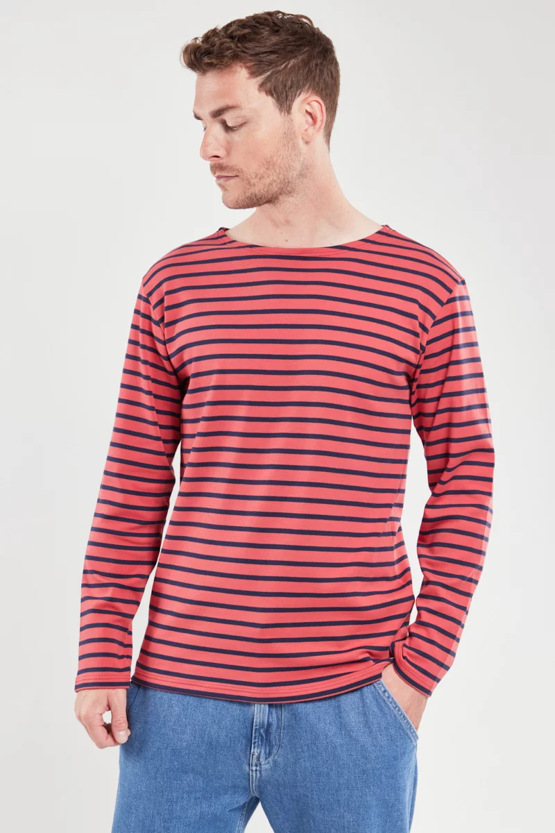 Marinière - coton épais | Cardinal/Marine Deep