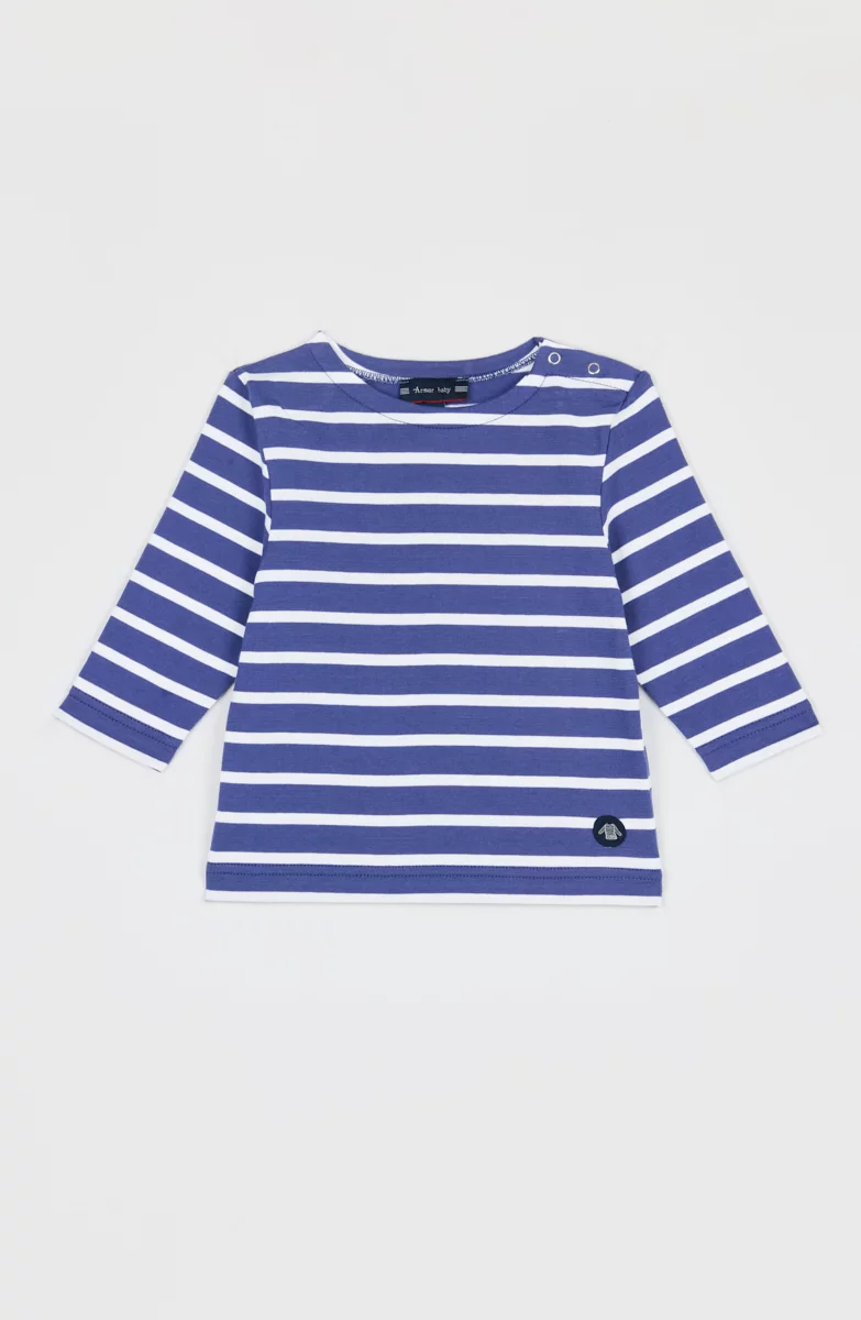 Marinière Baby - coton léger | Skipper/Blanc