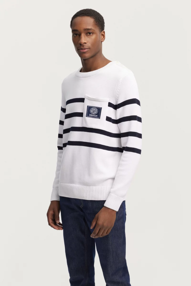 Pull marin rayé - Denham X Armor-lux