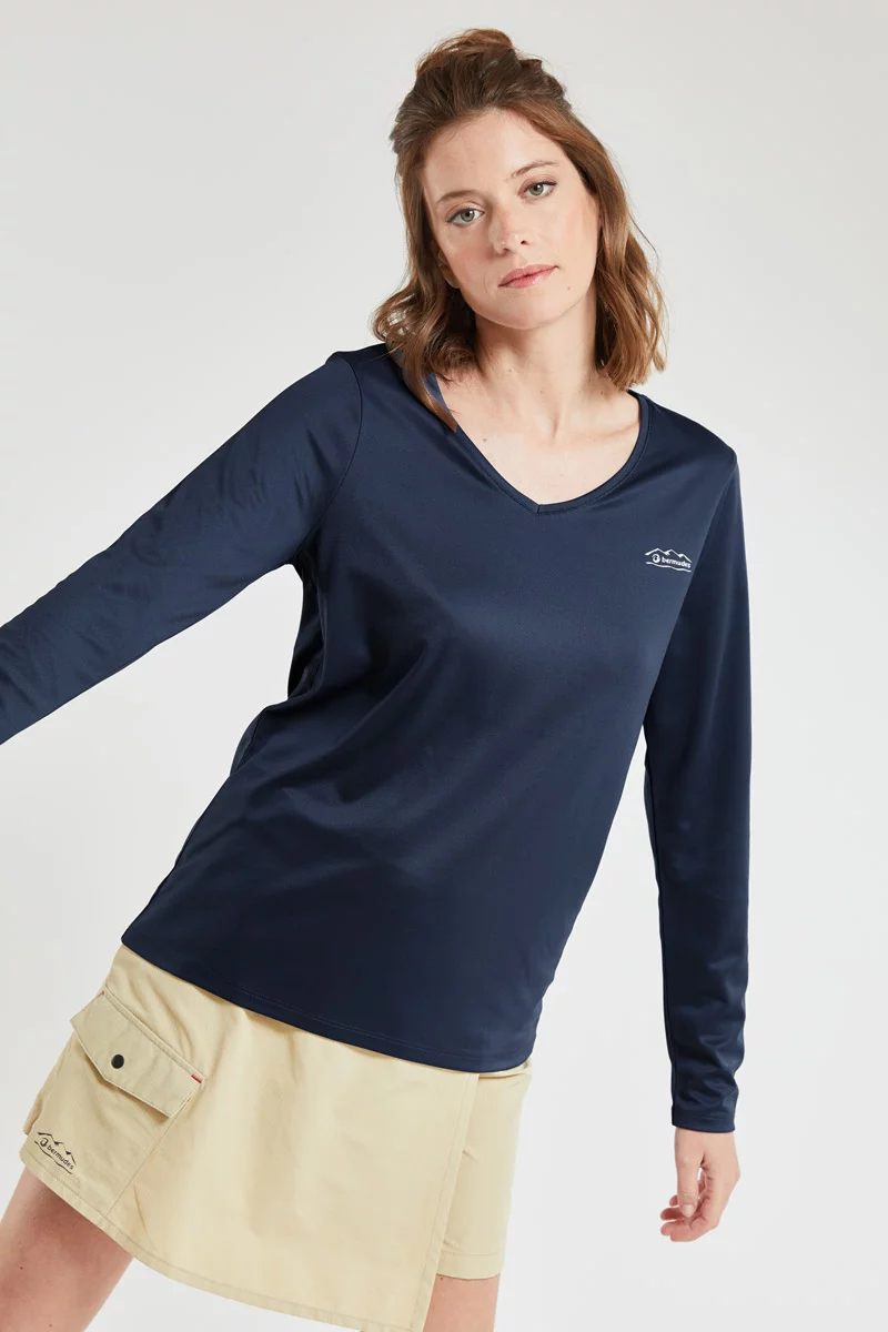 T-shirt manches longues COLMAN - polyester recyclé | NAVY