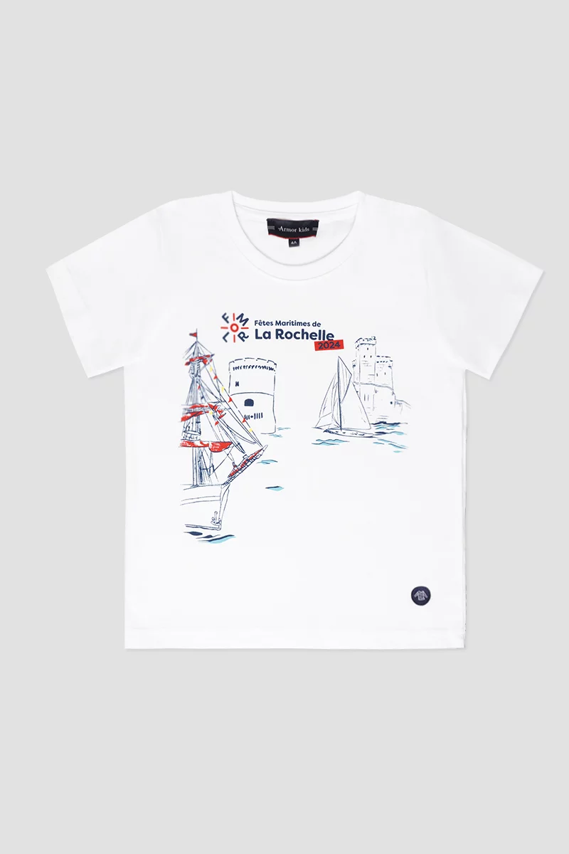 T-shirt sérigraphié Kids - Coton léger | Blanc