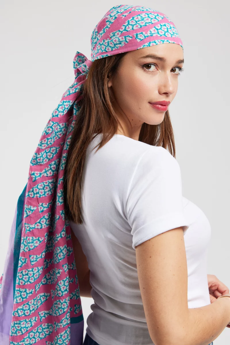 Foulard fleuri - coton