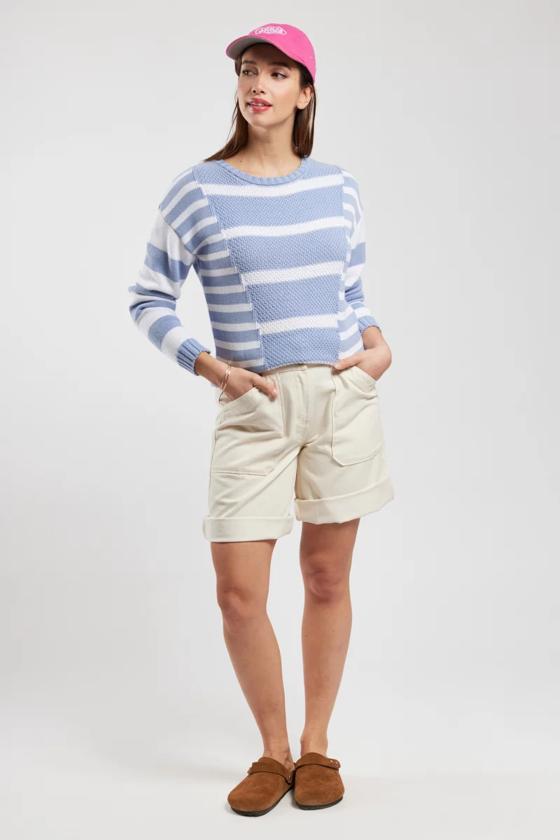 Pull maille fantaisie - coton