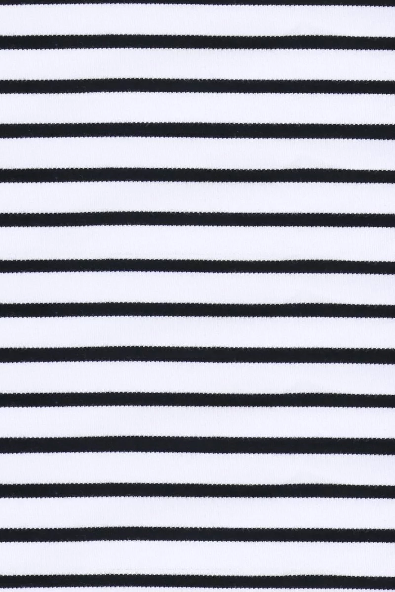 Tricot interlock rayé marin - 2 mètres ou 5 mètres