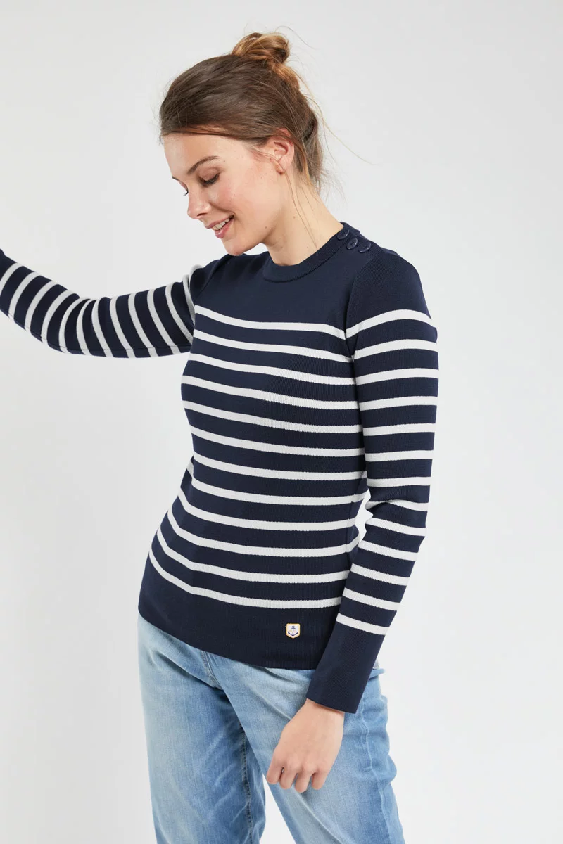 Pull marin rayé