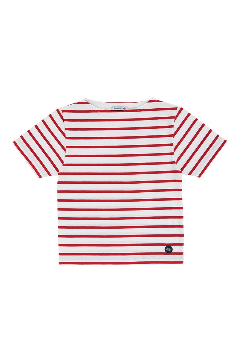 Marinière enfant - coton léger | BLANC/BRAISE