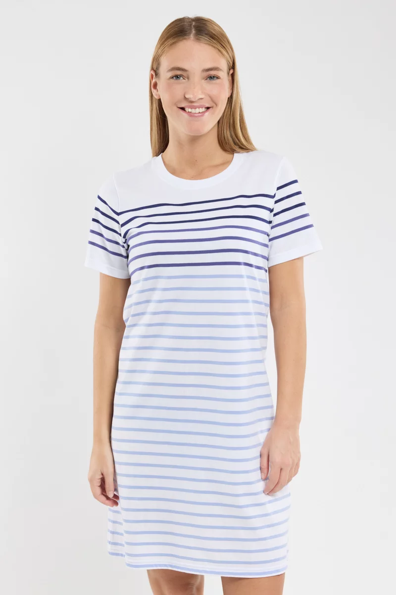 Chemise de nuit rayée - coton léger
