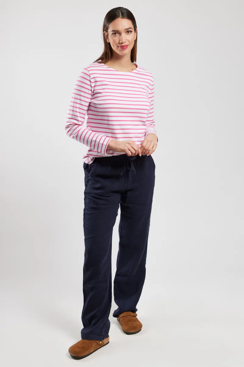 Pantalon taille élastique - lin