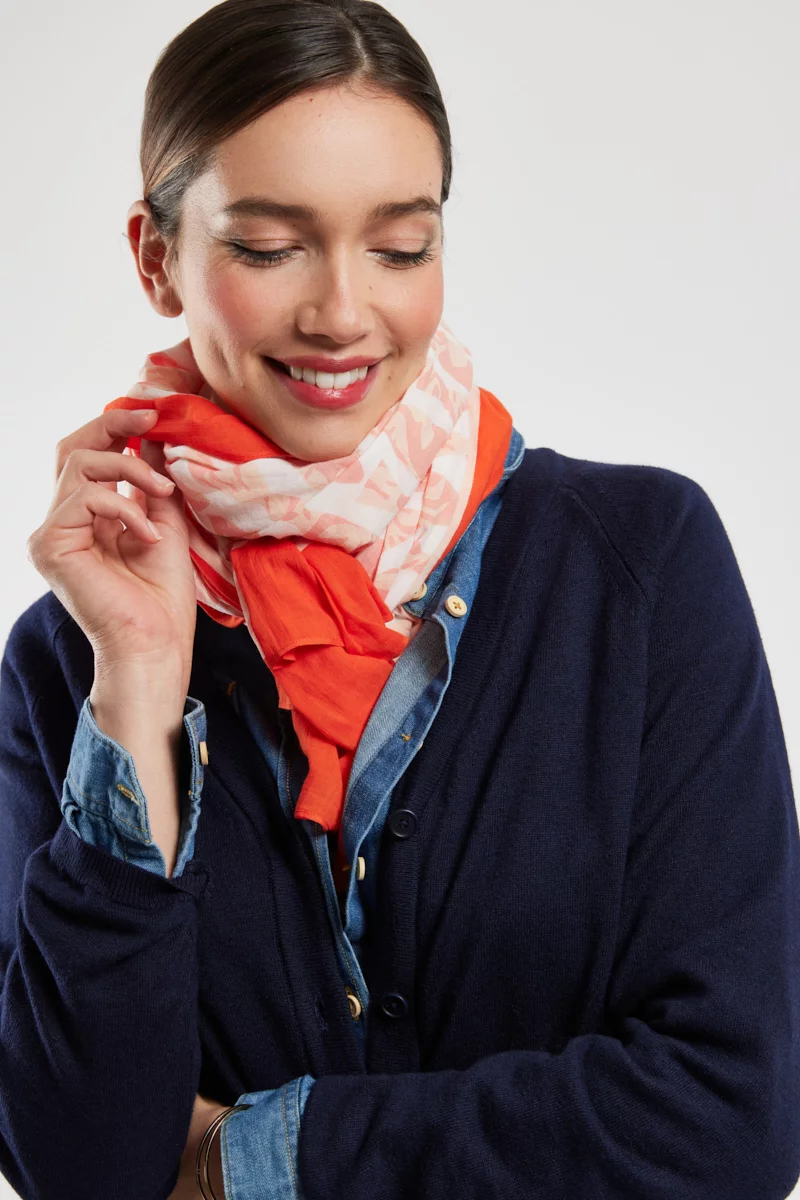 Foulard imprimé bananier - coton
