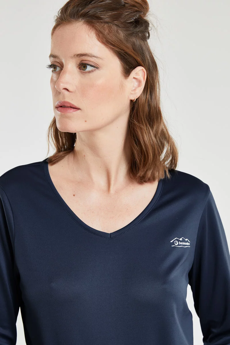T-shirt manches longues COLMAN - polyester recyclé | NAVY