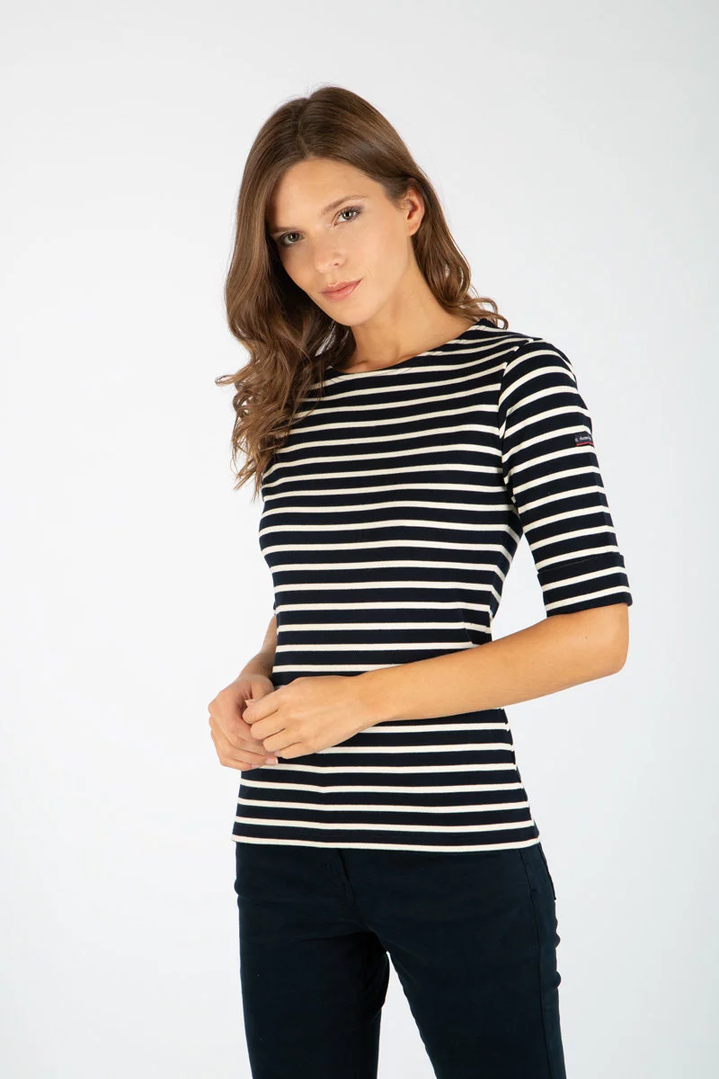 Marinière - coton épais | Rich navy/Nature