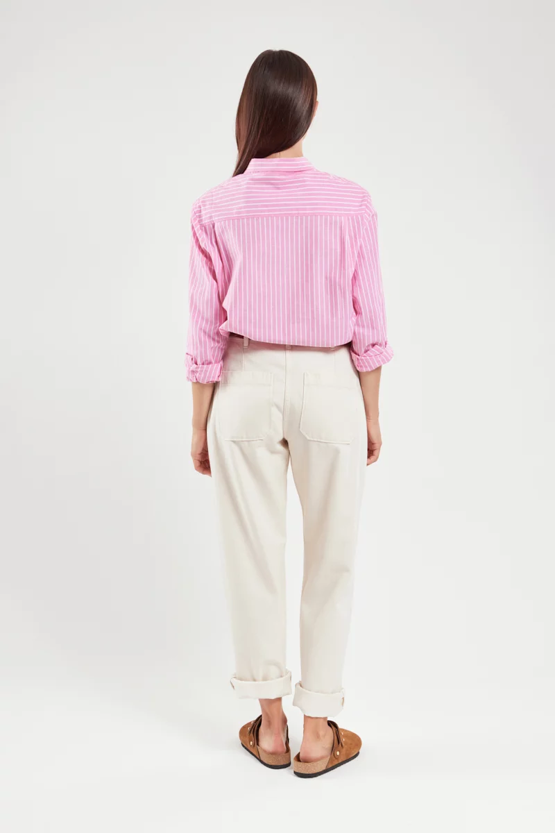 Pantalon droit - coton et lyocel