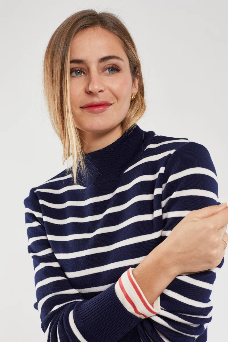 Pull col montant Héritage - laine mérinos