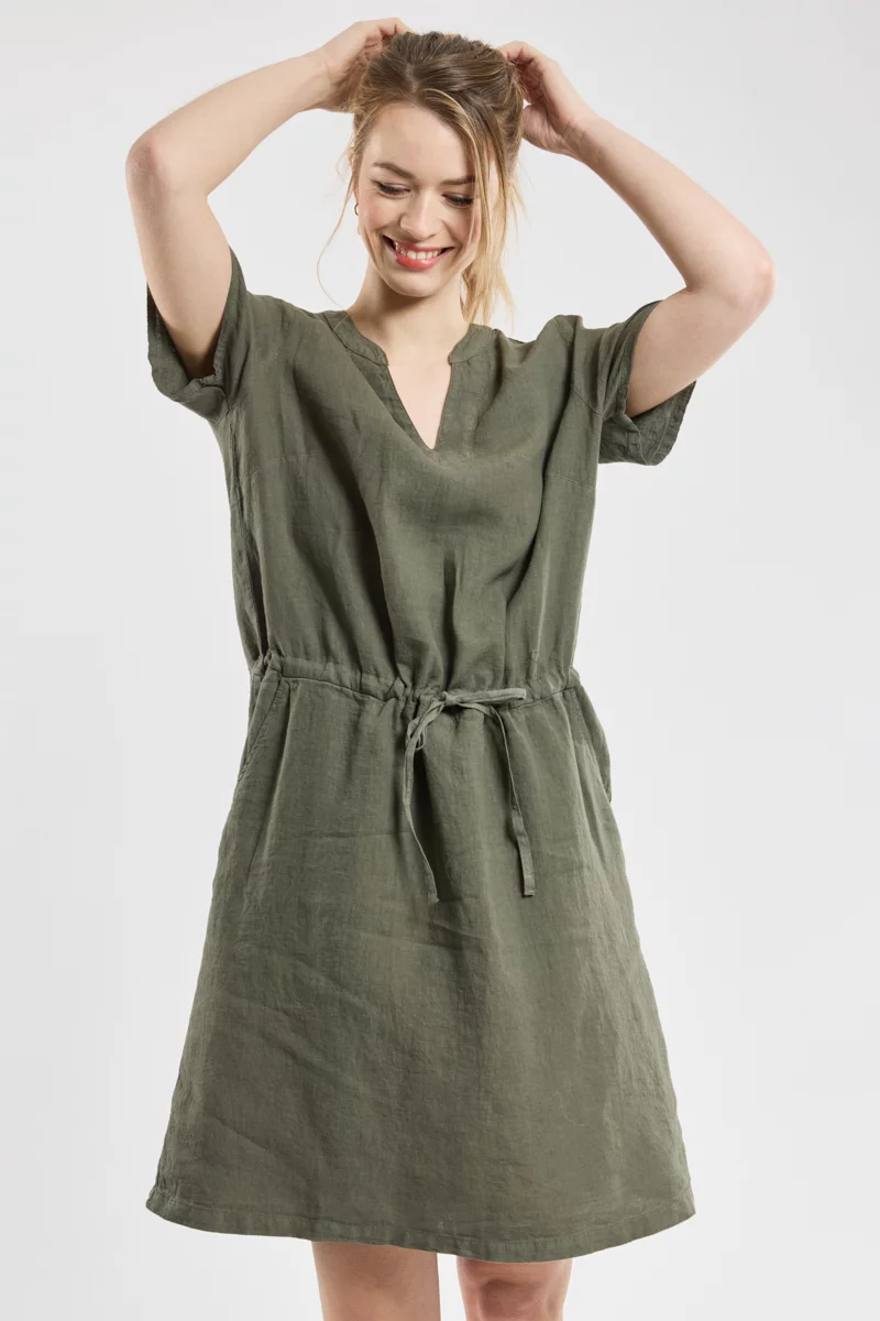 Robe ceinturée - lin
