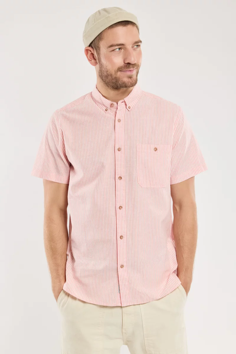 Chemise manches courtes ELINECO - coto et lin