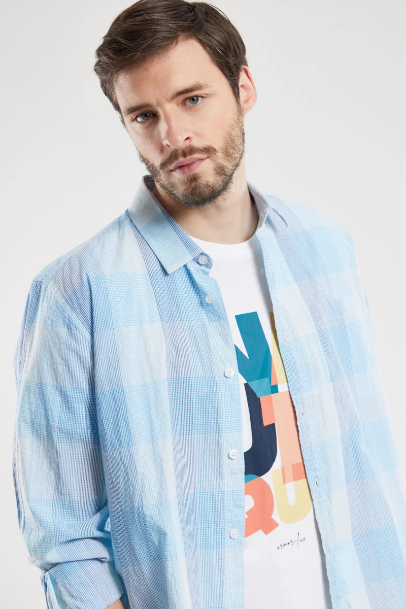 Chemise à petits carreaux - coton