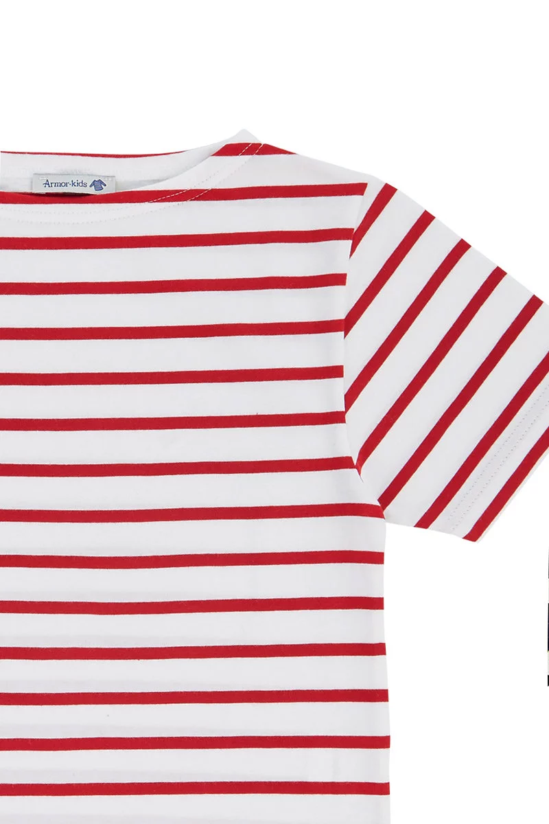 Marinière enfant - coton léger | BLANC/BRAISE