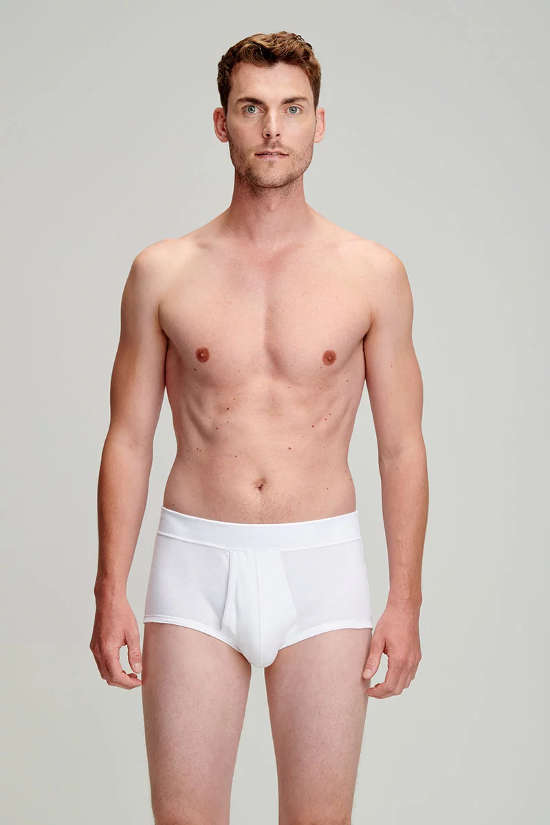 Slip ouvert - coton léger biologique | Blanc