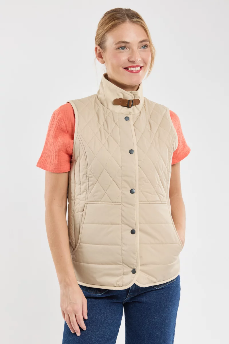 Veste sans manche matelassée BANIL | BEIGE