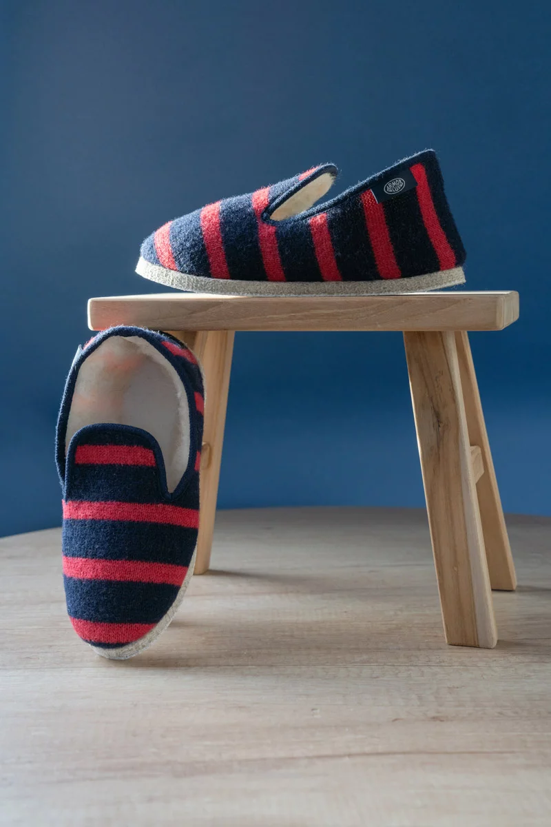 Chaussons rayés