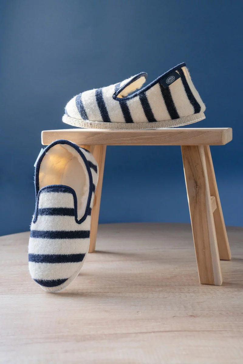 Chaussons rayés