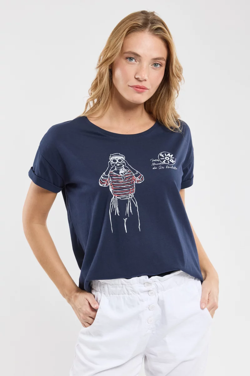 T-shirt coupe loose - Femme | Marine deep