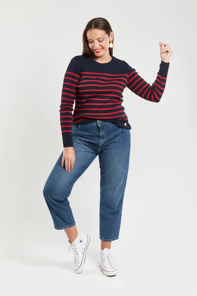 Pull marin rayé