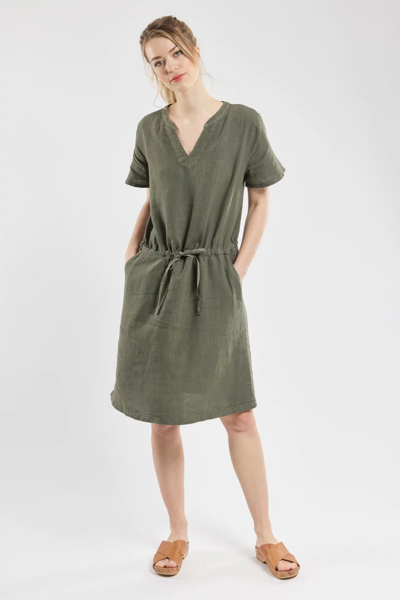 Robe ceinturée - lin
