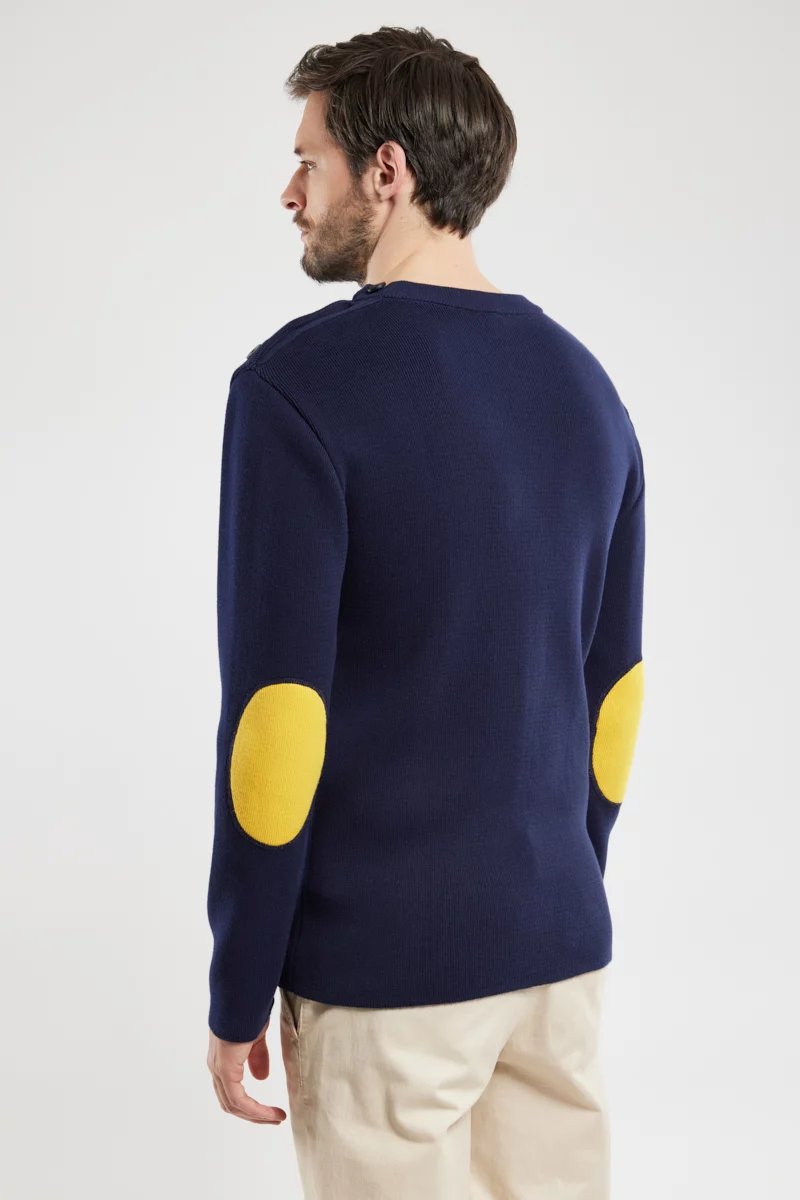 Pull marin avec coudières - coton