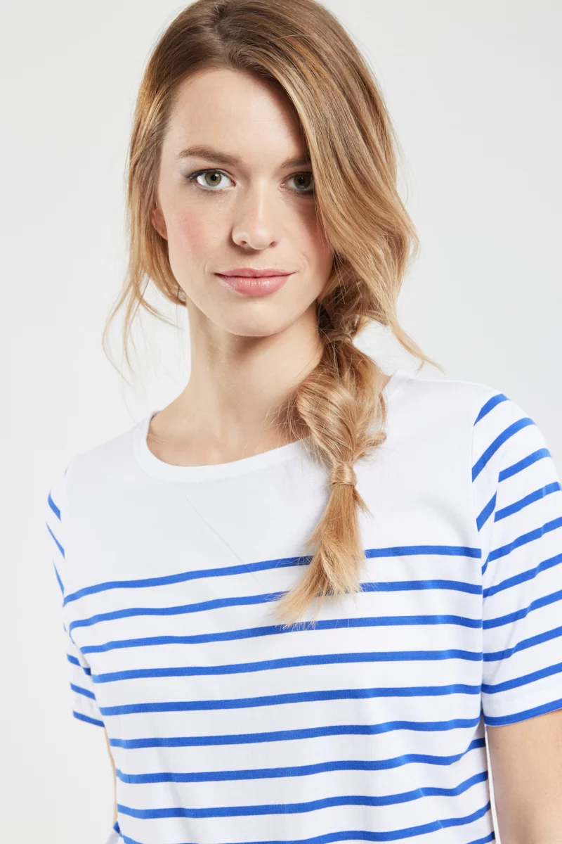 Marinière Classe de mer - coton léger | Blanc/Etoile