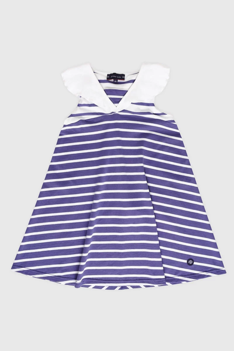 Robe rayée sans manches Kids - coton léger