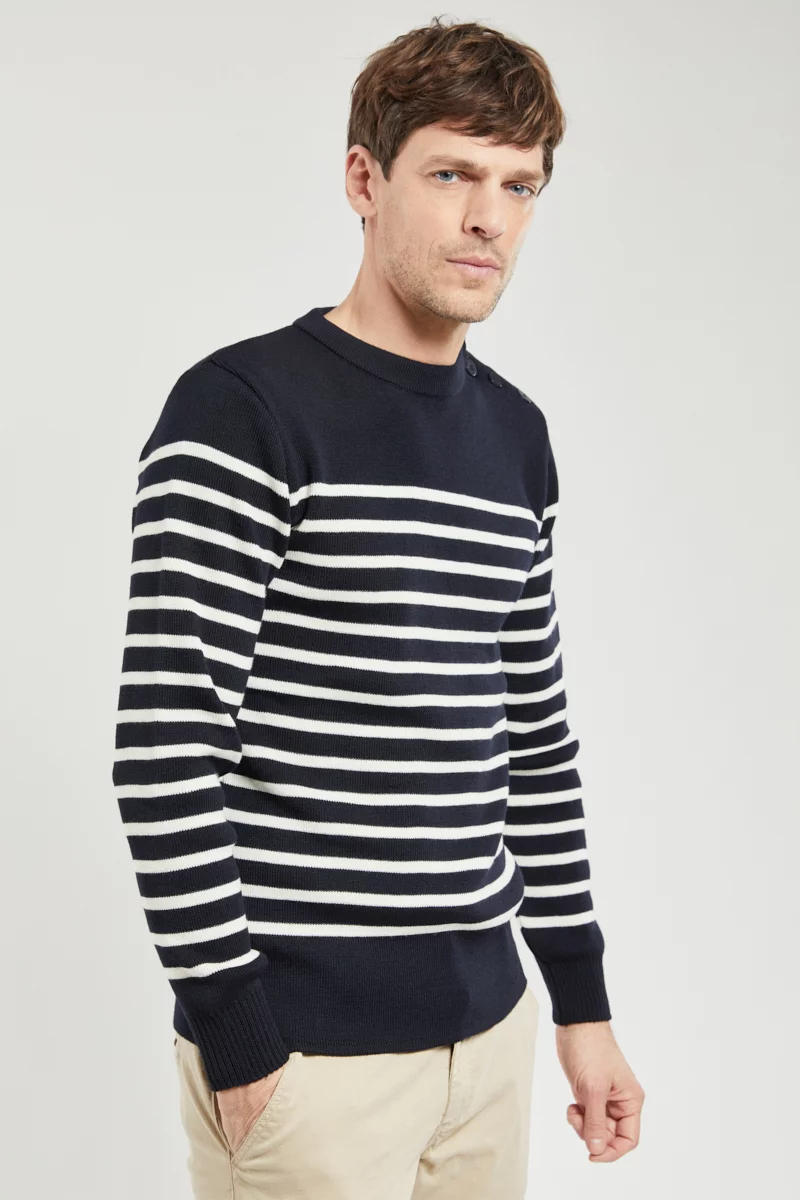 Pull marin rayé