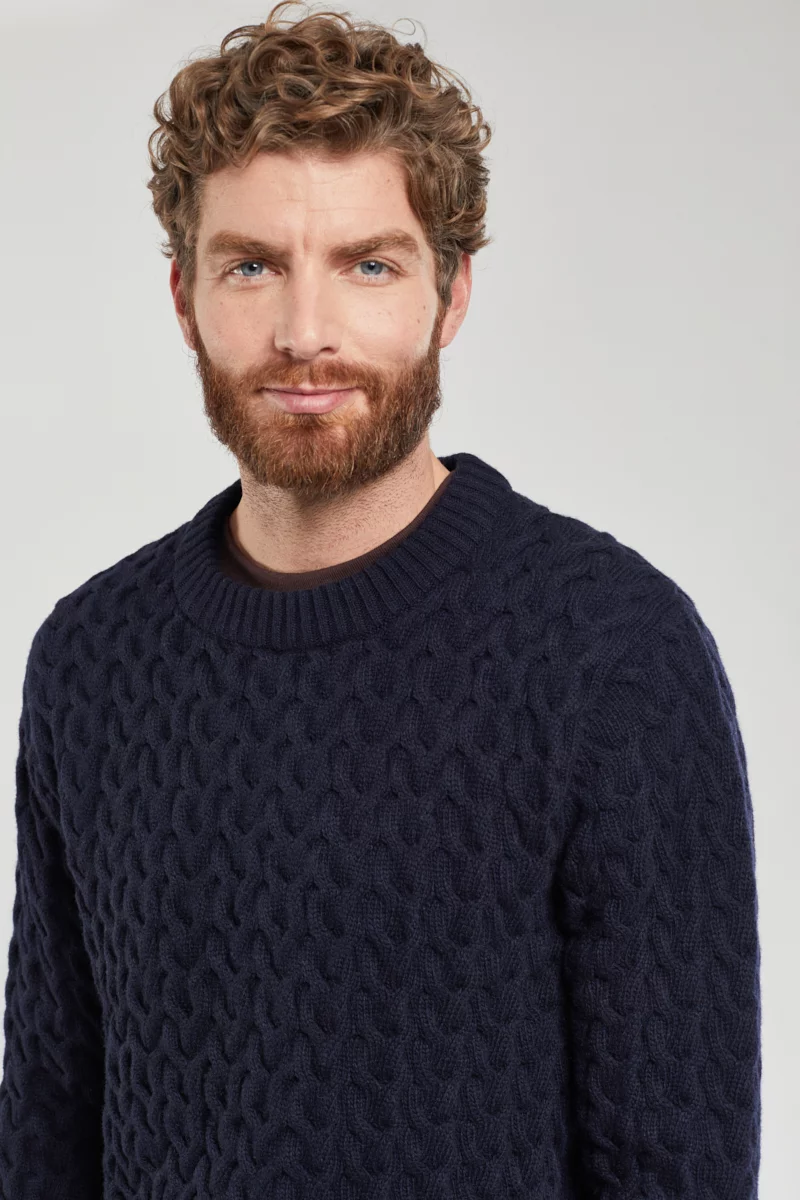 Pull maille torsadée - laine