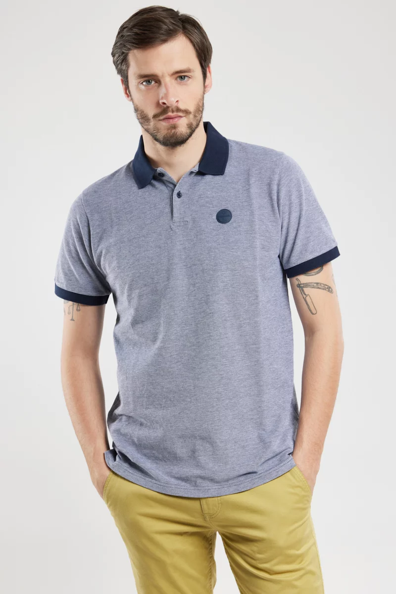 Polo maille fantaisie GIENAS | NAVY