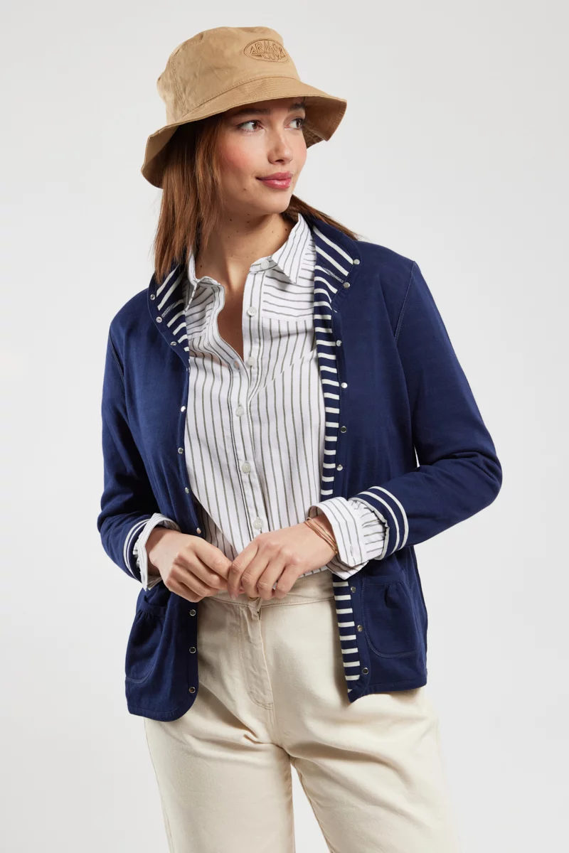 Veste réversible - coton | Seal/Nature