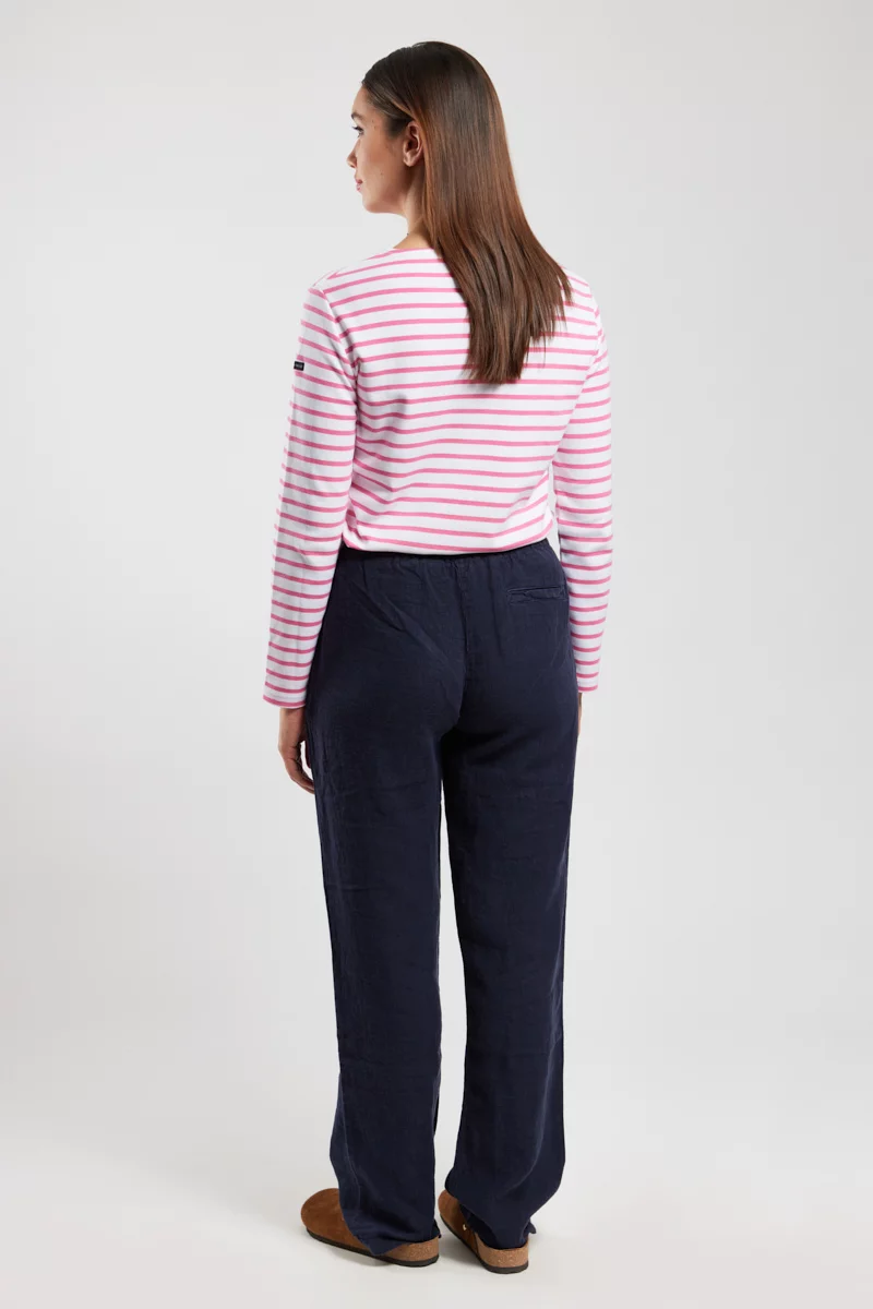 Pantalon taille élastique - lin